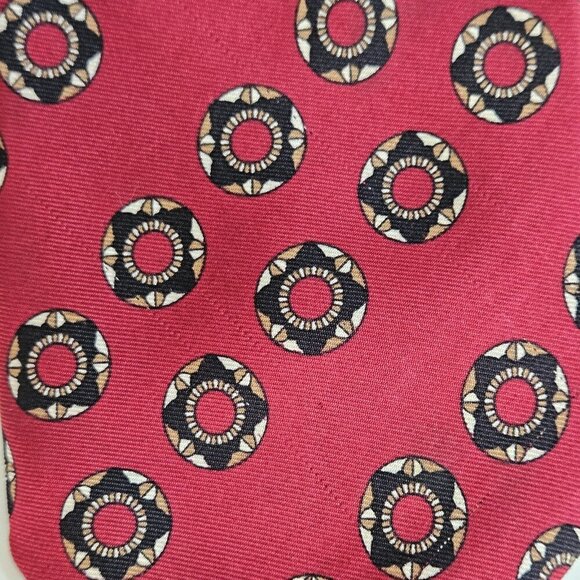 Unbranded Handmade Silk Tie France Geometric Boho Office Preppy W3.5" L59.5" - Picture 13 of 16